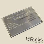 Nameplate aluminium, embossed