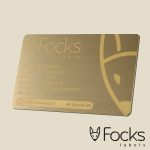 Nameplate, matte brass, brushed, machine punched
