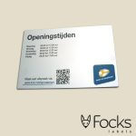 Gevelbord geanodiseerd aluminium, full colour bedrukking, met QR code