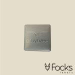 Nameplate, glossy aluminium, matte etched