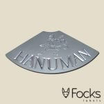 Nameplate, anodised aluminium, engraved, contour milled