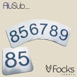 Number labels, AluSub aluminium, with ascending numbering