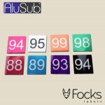 Number labels AluSub aluminium, with ascending numbers