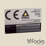 Nameplate anodized aluminium, full colour printing, with varying data