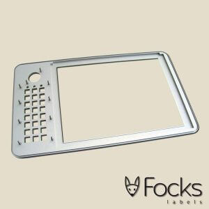 Support plate, anodized aluminium (reverse side), with welding bolts for mounting