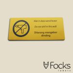 Warning sign Gravoply engraving material