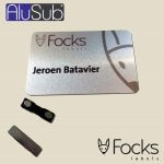 Metal name badge, AluSub aluminium, with magnet