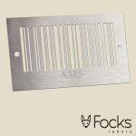 Label with barcode completely etched through stainless steel