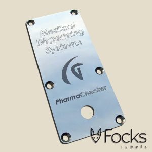 Control panel, stainless steel, engraved