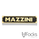 Nameplate zinc alloy, lacquered in black and gold look, with 3MVHB foam tape.