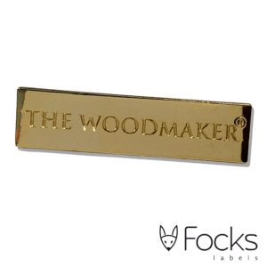 Nameplate gilded 18 carat