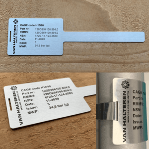 Aluminium kabel label voor product identificatie