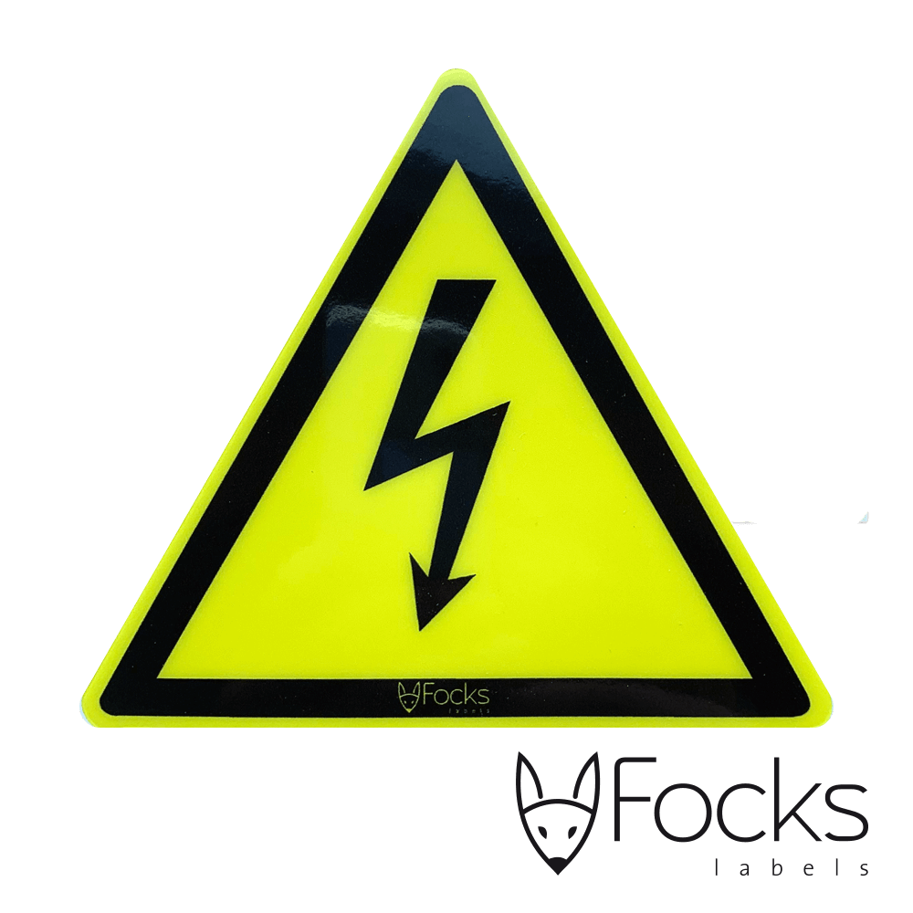 waarschuwingssymbool elektriciteit slagvaste sticker