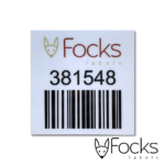 Slagvaste barcode sticker, full colour bedrukking
